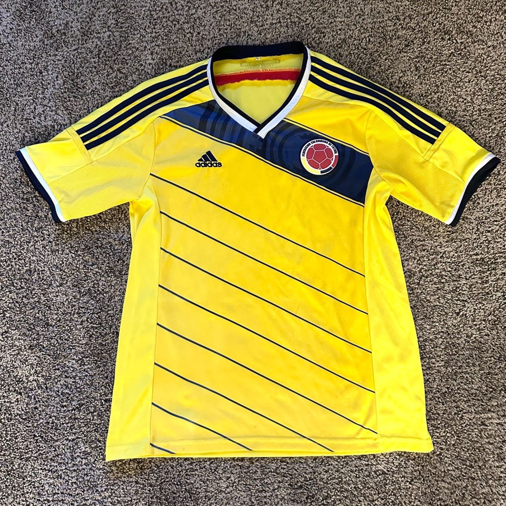 Adidas Colombia Soccer Jersey National Team Shirt Selección Colombiana Sz Large.
